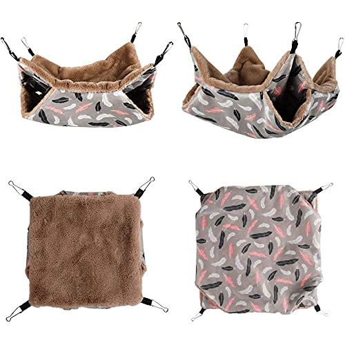 Para animales pequeños (20 x 20 cm) Hamaca para animales pequeños Chinchillas de hámster jerbo Hamaca jaula para mascotas Accesorios para jaulas para hámster Casa de hámster chinchillas y ardillas