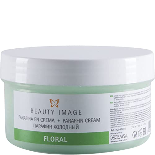 Parafina para Manos y Pies en Crema. Tratamiento para Artritis y Dolores Musculares. Piel Hidratada y Tersa. Beauty Image - Floral (250ml)