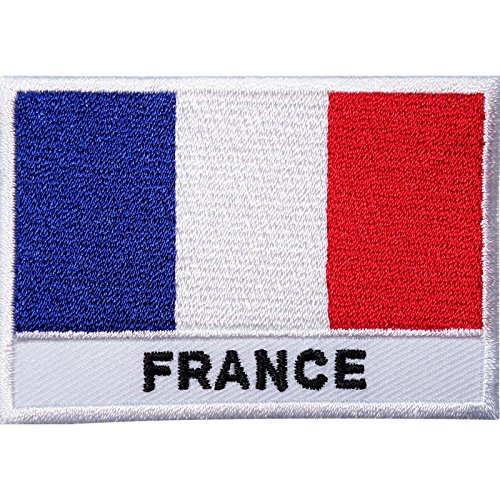 Parche bordado de la bandera de Francia para planchar o coser en la ropa, parche francés para camiseta, sombrero