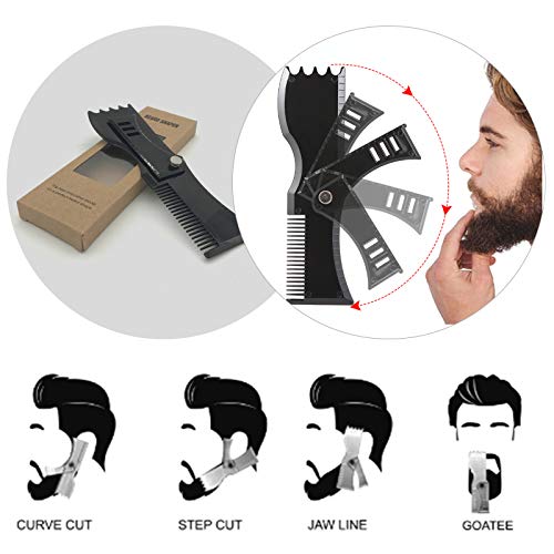 PEALOV Kit De BolíGrafo De Barba, Juego De Cinco Piezas De Relleno De LáPiz De Barba Para Hombres, Duradero E Impermeable, ReparacióN De Forma De LíNea De Cabello Y Bigote Masculino