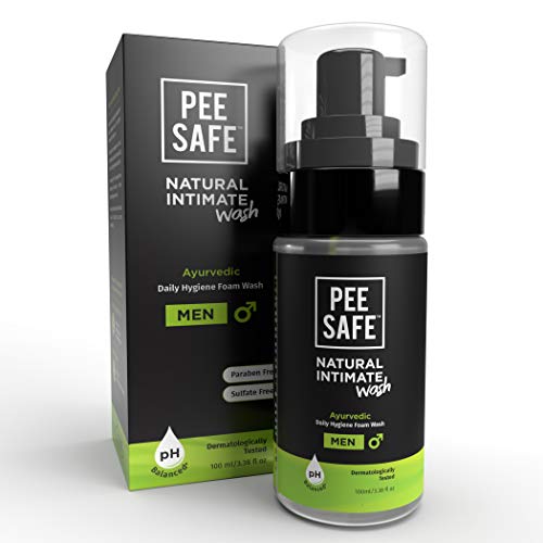 PEE SAFE Lavado íntimo natural para hombres | Lavado de higiene diario, con aceite esencial de árbol de té y extractos ayurvedos, 100% libre de alcohol - 3.38 fl oz, paquete de 1