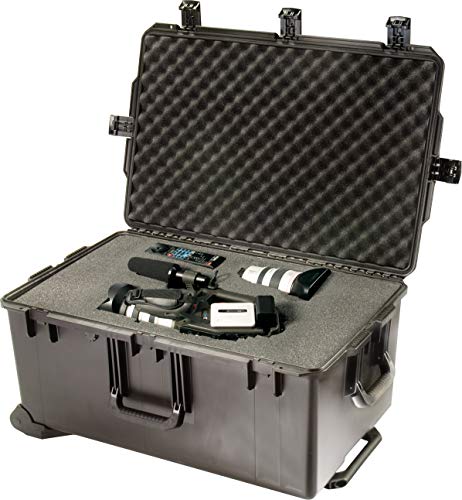 PELI Storm IM2975 Maleta de Transporte Grande con Ruedas y asa telescópica para Equipos electrónicos, Resistente al Agua, 118L de Capacidad, Fabricada en EE.UU, con Espuma Personalizable, Color Negro