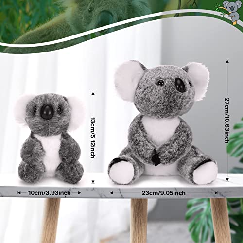 Peluche de Koala Oso 2 Piezas Juguetes de Peluche Mamá de Koala Abraza a Pequeño Koala Muñeco de Peluche de Koala Suave, 10,63 Pulgadas y 5,12 Pulgadas