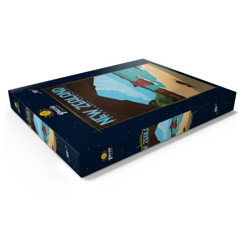 Península De Coromandel En La Isla Norte De Nueva Zelanda, Póster Vintage De Estilo Art Deco, Ilustración - Premium 100 Piezas Puzzles - Colección Especial MyPuzzle de Puzzle Galaxy