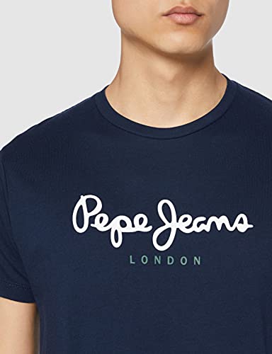 Pepe Jeans Eggo PM500465 Camiseta, Azul (Navy 595), M para Hombre