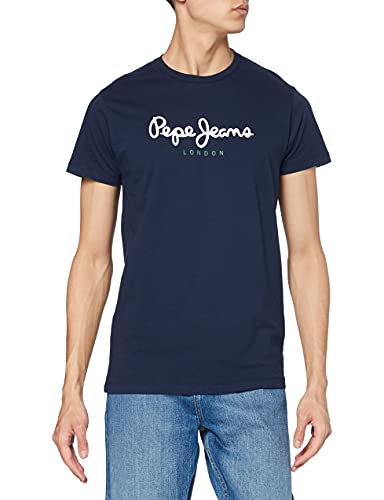 Pepe Jeans Eggo PM500465 Camiseta, Azul (Navy 595), M para Hombre