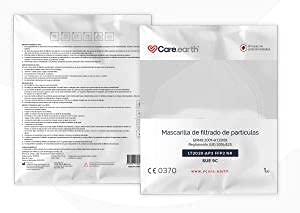 PEQUINSA FFP3 CARE.EARTH 50 UNIDADES Mascarilla de respiración FFP3 CE 0370 Homologada