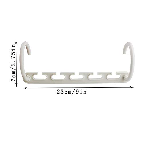 Perchas Ropa Organizador,8 Piezas Perchas Que Ahorran Espacio,Perchas Giratorias Antideslizantes,Percha de Plastico,Perchas Ropa Plegable,para Guardarropa,Organizar Almacenamiento(Blanco)