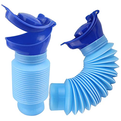 Petyoung Urinario Retráctil de Emergencia 750 Ml Portátil Mini Camping Al Aire Libre Viaje Personal Inodoro Móvil Orinal Botella para Niños Adultos