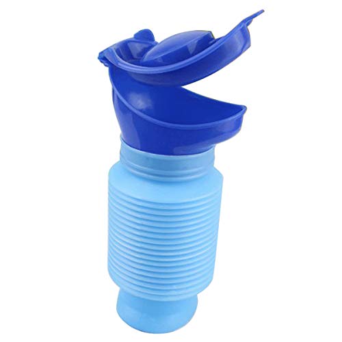 Petyoung Urinario Retráctil de Emergencia 750 Ml Portátil Mini Camping Al Aire Libre Viaje Personal Inodoro Móvil Orinal Botella para Niños Adultos