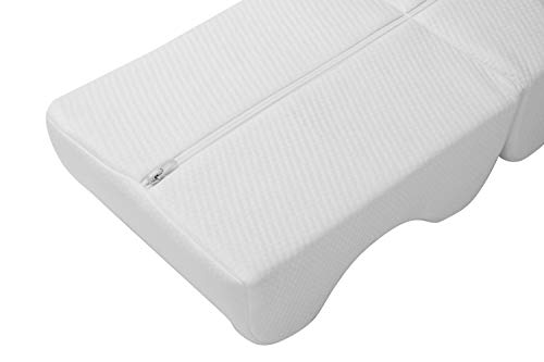 Pikolin Home - Almohada visco ergonómica plegable con funda desenfundable que alivia el dolor en piernas y rodillas de firmeza media