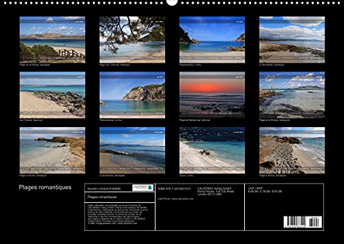 Plages romantiques (Premium, hochwertiger DIN A2 Wandkalender 2022, Kunstdruck in Hochglanz): Sensations d'été (Calendrier mensuel, 14 Pages )