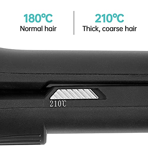 Plancha para el cabello que prensa automática, plancha para el cabello giratoria para dar volumen, texturizante, para mujeres, barriles ondulados de cerámica con turmalina