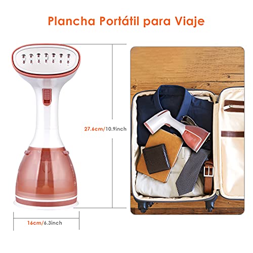 Plancha Vertical de Vapor 1500W, Plancha Ropa de Vapor con Tanque de 280mL, Calienta en 15s