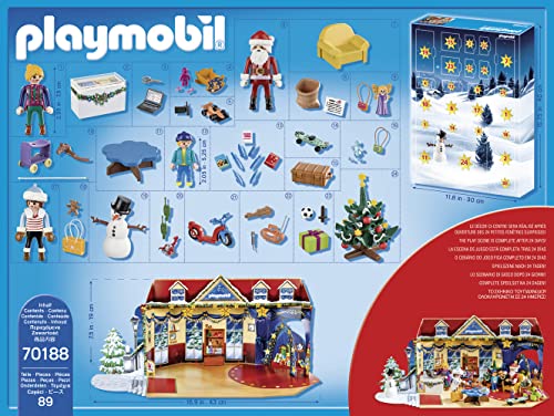 PLAYMOBIL Christmas Calendario de Adviento Navidad en la Juguetería, A partir de 4 años (70188)