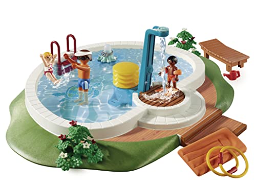 Playmobil- Family Fun Piscina con Accesorios, Multicolor, Talla Única (Geobra Brandstätter 9422)