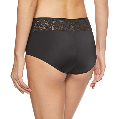 Playtex Ideal Beauty Lace Shorty Braguita Alta con Encaje, Negro (Black), 46 para Mujer