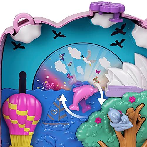 Polly Pocket Bolso y Cofre 2 en 1 con Forma de Koala, con muñecas, Mascotas y Accesorios, Juguete +4 años (Mattel GXC95)