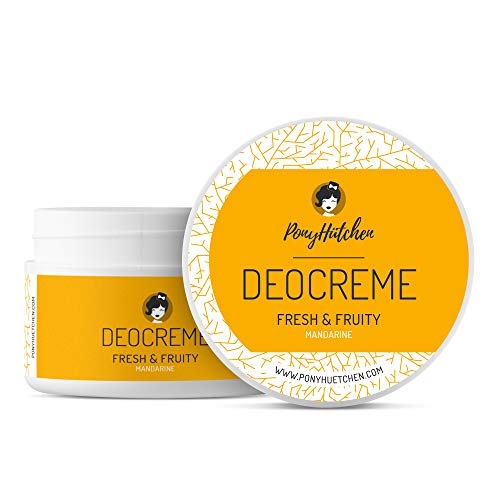 PonyHütchen Desodorante en crema sin sales de aluminio, 50 ml, cosmética natural, biológico y vegano, hecho a mano en Suiza, ideal para el equipaje de mano, 100% natural, 0% sales de aluminio