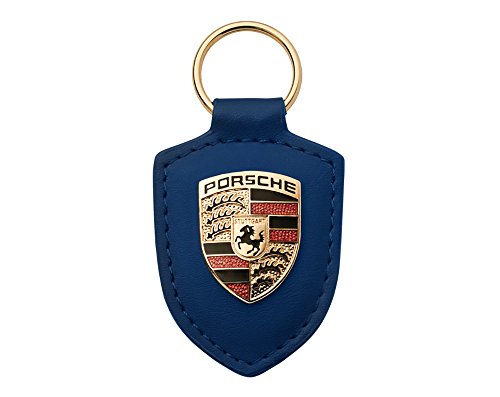 Porsche Llavero auténtico llavero llavero de las llaves del vehículo Crest Keyfob, azul, Taille unique