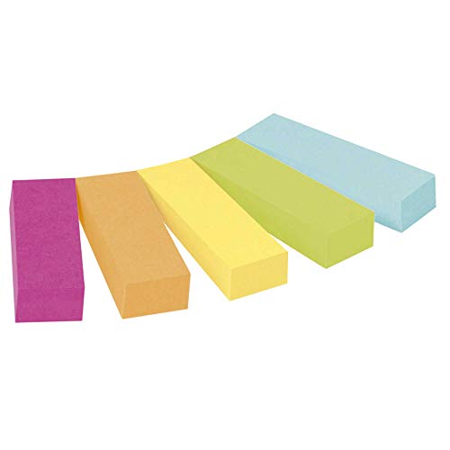 Post-It 670-5CA-EU - Pack de 5 mininotas, 12.7 x 44.4 mm, multicolor