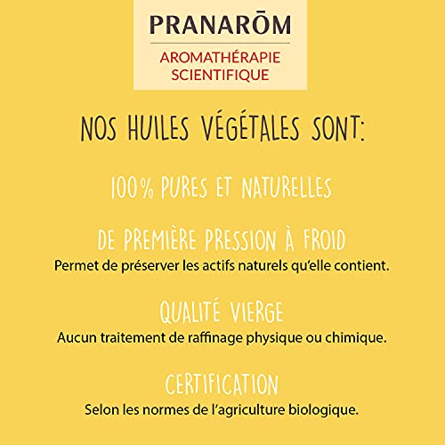 Pranarôm Aceite vegetal de Argán 100% Bio, Argania spinosa - Obtenido por primera presión en frío del nuez de argán, Pieles maduras o frágiles, Para proteger la piel del envejecimiento, 50 ml