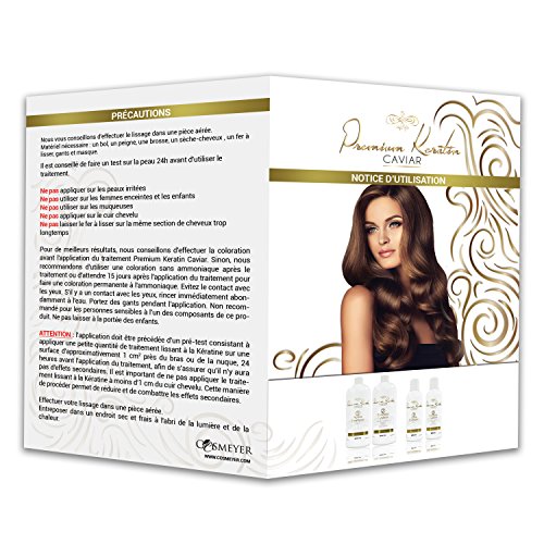 Premium Keratin Caviar - Kit alisado brasileño con extracto de caviar