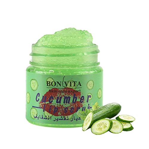 Pretty Comy Exfoliante labial exfoliante hidratante Crema labial nutritiva Labios Aligerar Sabor a fresa y pepino