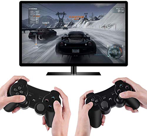 PS3 Mando,Mando Inalámbrico para PS3 Bluetooth Game Controller Joystick Gamepad Playstation 3 Dual Vibration 6 ejes USB Controller Wireless Joypad