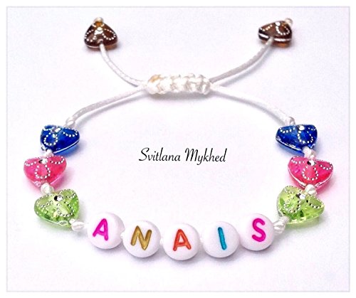 Pulsera ANAIS con nombre, mensaje (reversible, personalizable)