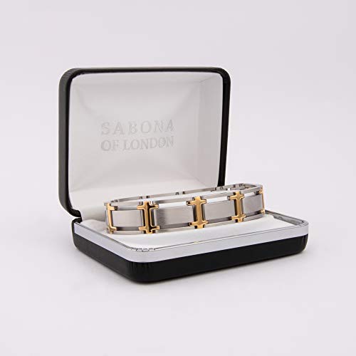 Pulsera Sabona Magnética- Artritis/Alivio del estrés - Pulseras para hombres y mujeres - Executive Symmetry Duet