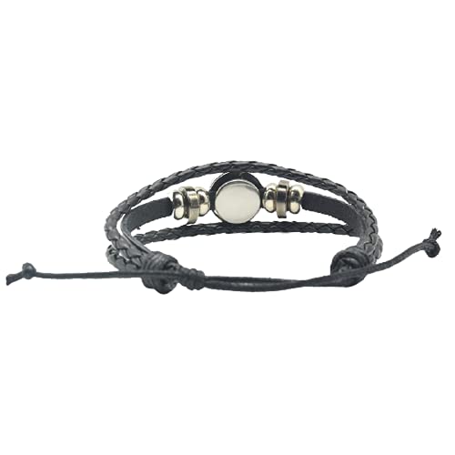 Pulsera Trinacria Orgullo Siciliano para Hombres Mujeres Cristal Cúpula Insignia Cuero Pulsera Vintage Joyería Venta al por mayor