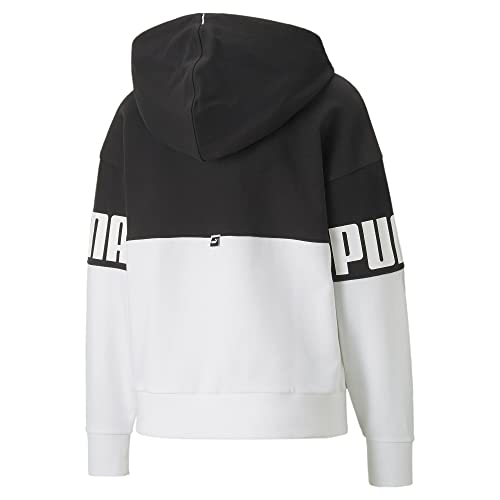 PUMA Power Colorblock Hoodie TR Sudadera, Mujer, Black, m