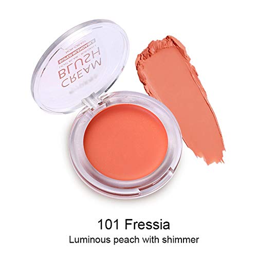 Qianren Face Cheek Blush Cream Naranja Rosa, Suave Natural y Ligero, Colorete Cremoso para Mejillas Maquillaje Elegante Colorete para Contornear