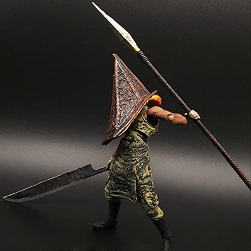 QWYU Silent Hill Figura de acción Cabeza de pirámide Figma Pvc Modelo coleccionable Juguete Anime Película Silenciosa Colina Pirámide Cabeza