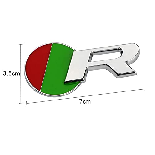 R S Emblema del capó hacia atrás del Coche, 3D Metal Emblem Performance Tronco Trasero Insignia Calcomanías Pegatinas Logo, Compatible con J-aguar XF XE XJ XF F-Pace E-Pace I-Pace S-Type