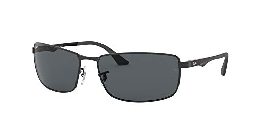 Ray-Ban 0RB3498 Gafas de Sol, Matte Black, 64 para Hombre