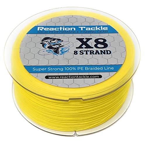 Reaction Tackle - Línea De Pesca Trenzada, Amarillo Fluorescente