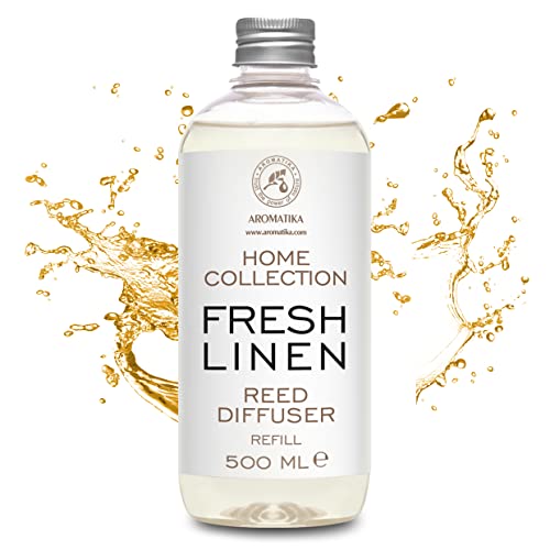 Recambio de Difusor Ropa Limpia 500ml - Relleno Difusor - Difusores Aromáticos - Ambientador - Difusor Perfumado - Fragancia para la Habitación - Difusor Fresh Linen - Fragancia Fresca