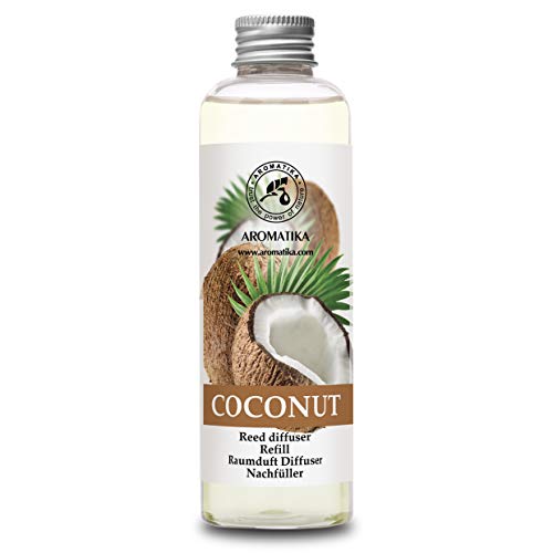 Recambio Difusor Coco - 200ml - Fragancias de Duraderas - Ambientador - Difusor Varillas - Reposicion Difusor Coco Sin Varillas - Difusor Aromático de Coco - Fragancia Coco - Fragancia Para el Hogar