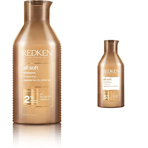 REDKEN Champú All Soft para Cabellos Deshidratados, 500 ml + Acondicionador All Soft para Cabellos Deshidratados, 500 ml