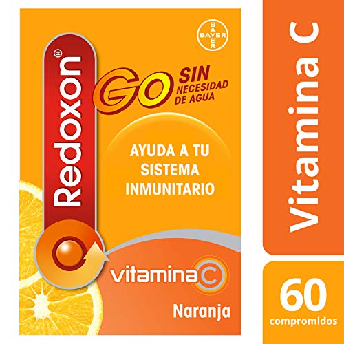 Redoxon GO Vitamina C 1000 mg, Ayuda al Sistema Inmunitario, Sabor Naranja, 30 Comprimidos Masticables