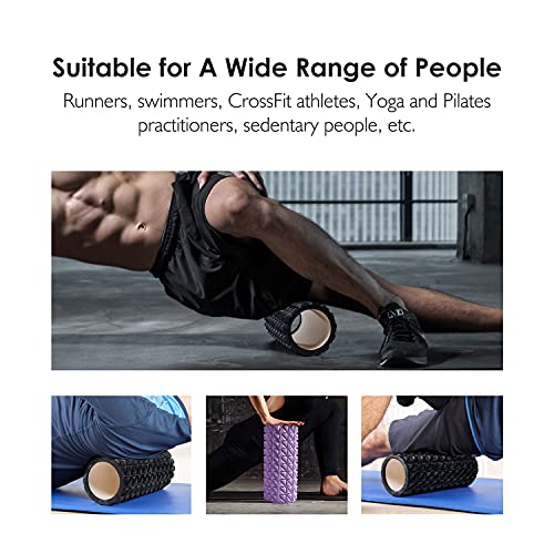 REEHUT Foam Roller Rodillo de Espuma para Masaje Muscular Pilates Yoga Rodillo de Liberación de Fascia Equipo Deportivo de Estiramiento de Fitness