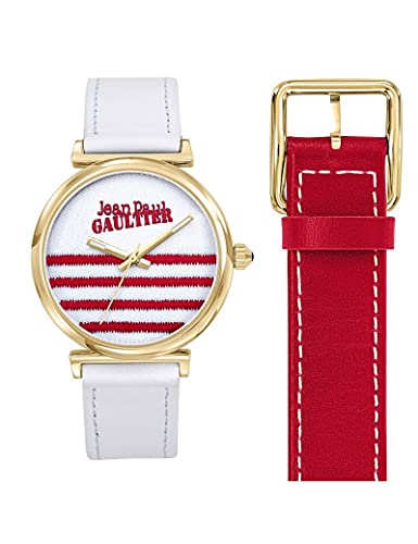 Reloj de moda de piel para mujer, color blanco