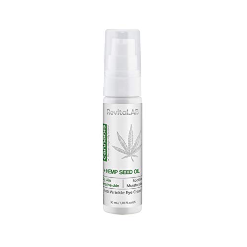 RevitaLAB - Crema antiarrugas para el contorno de los ojos con cánnabis, para pieles sensibles, testada dermatológicamente, 30 ml