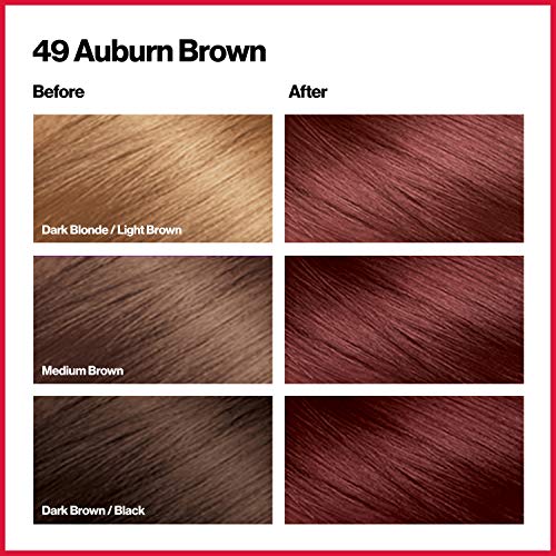 REVLON COLORSILK PERMANENT HAIR COLOUR AUBURN BROWN 49