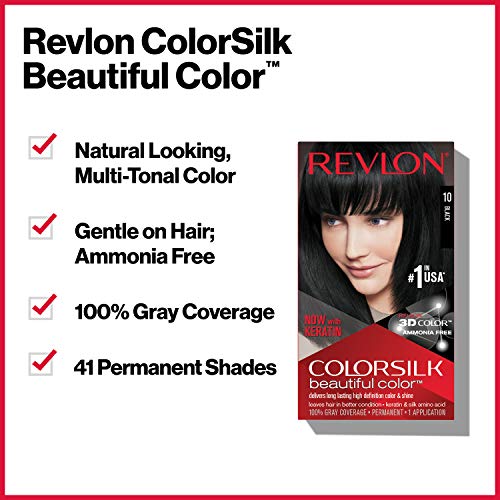 REVLON COLORSILK PERMANENT HAIR COLOUR AUBURN BROWN 49