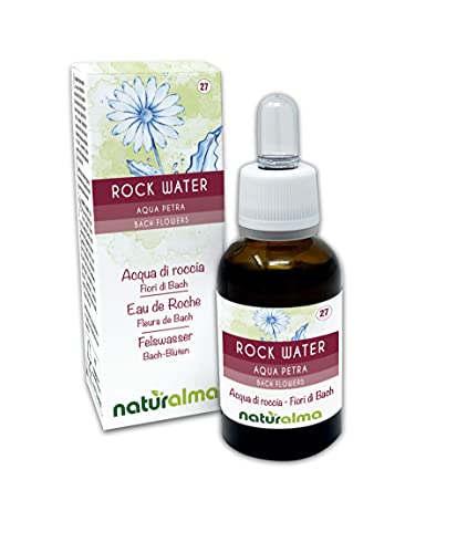 Rock water o Agua de roca (Aqua Petra) Flores de Bach Naturalma | No. 27 | Gotas 30 ml | Extracto líquido sin alcohol | Esencias florales | Vegano y libre de alcohol