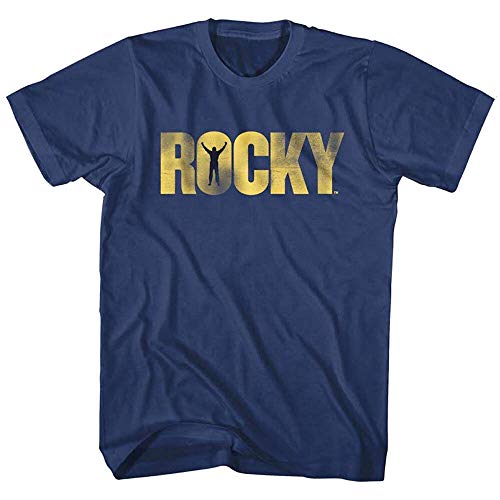 Rocky Balboa Vintage Movie Logo Men's T Shirt Sylvester Stallone Arms Raised Top