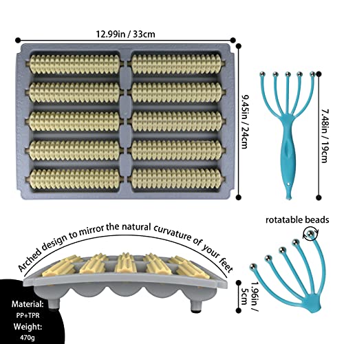 Rodillo de fascitis plantar Masajeador de doble pie Rodillo-Sura Espolón de los pies Arco Dolor Aliviar la Fasciitis Plantar Saludable Relajar Herramienta de Plástico Cuidado Masaje